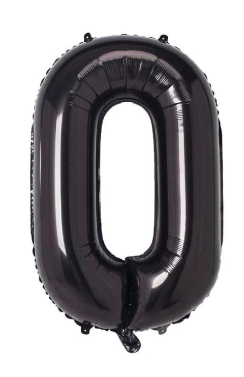 DUŻY BALON FOLIONY CYFRA 0 CZARNY URODZINY 40CM DUŻY BALON FOLIONY CYFRA 0 CZARNY URODZINY 40CM