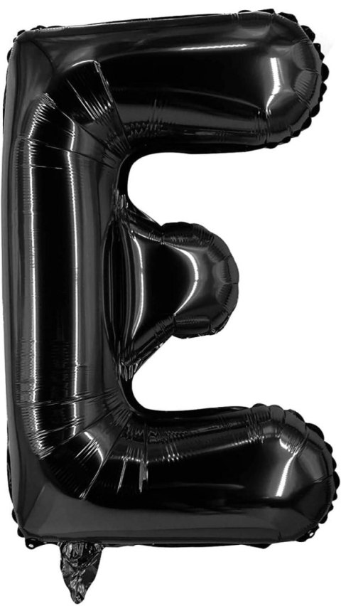 DUŻY BALON FOLIONY LITERKA E CZARNA URODZINY 40CM DUŻY BALON FOLIONY LITERKA E CZARNA URODZINY 40CM