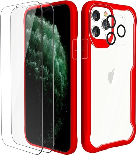 ETUI BUMPER CZERWONE IPHONE 11 PRO SZKŁO TELEFON APARAT ETUI BUMPER CZERWONE IPHONE 11 PRO SZKŁO TELEFON APARAT