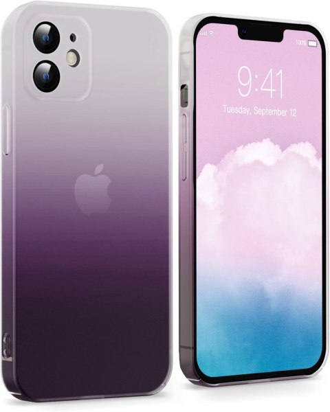 ETUI FIOLETOWE OMBRE IPHONE 12 6.1' ETUI FIOLETOWE OMBRE IPHONE 12 6.1'