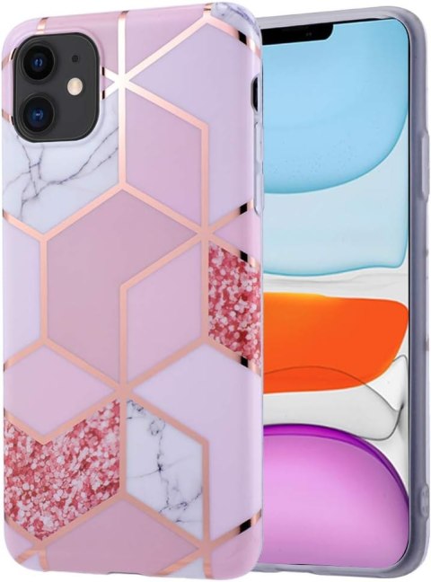 ETUI MARMURKOWE RÓŻOWE IPHONE 11 6.1' ETUI MARMURKOWE RÓŻOWE IPHONE 11 6.1'