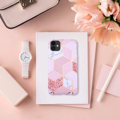 ETUI MARMURKOWE RÓŻOWE IPHONE 11 6.1' ETUI MARMURKOWE RÓŻOWE IPHONE 11 6.1'