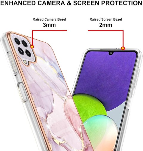 ETUI MARMURKOWE RÓŻOWE SAMSUNG GALAXY A22 ETUI MARMURKOWE RÓŻOWE SAMSUNG GALAXY A22