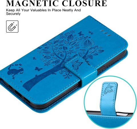 ETUI POKROWIEC DO XIAOMI REDMI NOTE 11 4G NIEBIESKIE Z KLAPKĄ 2x SZKŁO