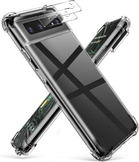 ETUI PRZEŹROCZYSTE GOOGLE PIXEL 6 PRO 2x SZKŁO NA APARAT ETUI PRZEŹROCZYSTE GOOGLE PIXEL 6 PRO 2x SZKŁO NA APARAT