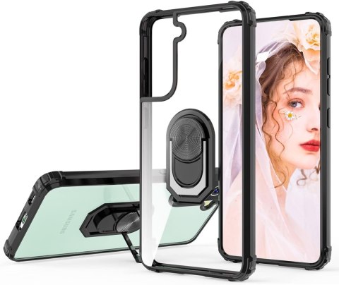 ETUI SAMSUNG GALAXY S21 FE 5G Z MAGNESEM I PODPÓRKĄ CZARNA RAMKA ETUI SAMSUNG GALAXY S21 FE 5G Z MAGNESEM I PODPÓRKĄ CZARNA RAMKA