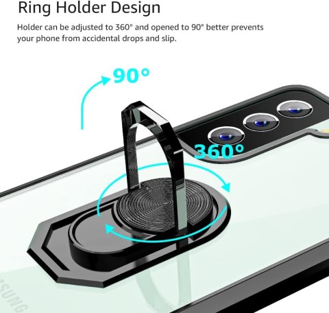 ETUI SAMSUNG GALAXY S21 FE 5G Z MAGNESEM I PODPÓRKĄ CZARNA RAMKA ETUI SAMSUNG GALAXY S21 FE 5G Z MAGNESEM I PODPÓRKĄ CZARNA RAMKA