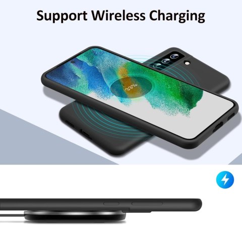 ETUI SILIKONOWE CZARNE MATOWE SAMSUNG GALAXY S21 FE 5G WYTRZYMAŁE SM-G990B ETUI SILIKONOWE CZARNE MATOWE SAMSUNG GALAXY S21 FE 5G WYTRZYMAŁE SM-G990B