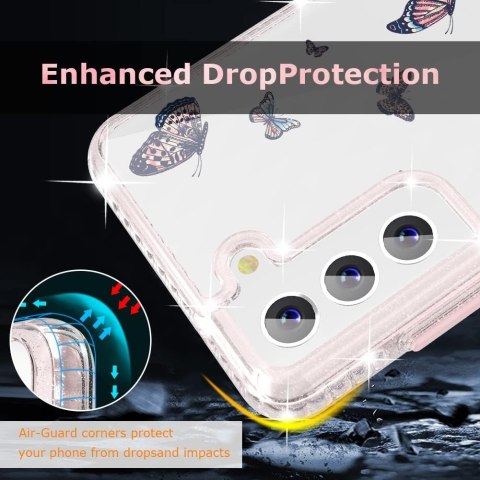 ETUI SILIKONOWE SAMSUNG GALAXY S22+ RÓŻOWA BROKATOWA RAMKA KWIAT MOTYLE ETUI SILIKONOWE SAMSUNG GALAXY S22+ RÓŻOWA BROKATOWA RAMKA KWIAT MOTYLE
