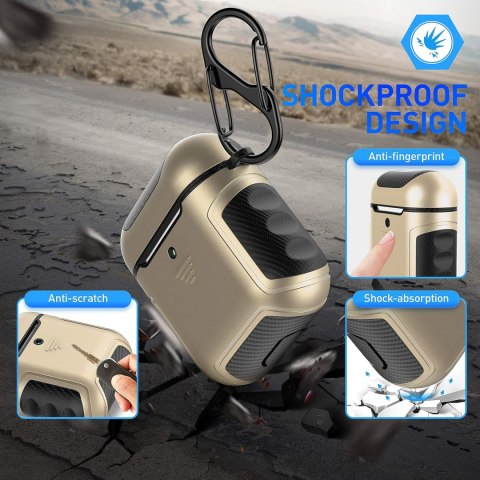 ETUI TWARDE SILIKON AIRPODS 1/2 ZŁOTE CZARNE ETUI TWARDE SILIKON AIRPODS 1/2 ZŁOTE CZARNE