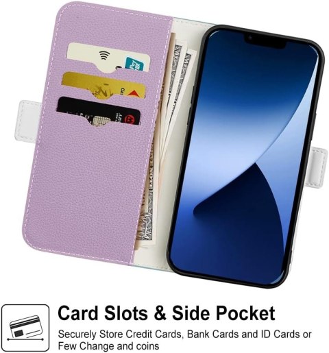 FIOLETOWE ETUI CASE ZAMYKANY IPHONE 14 Z KLAPKĄ FIOLETOWE ETUI CASE ZAMYKANY IPHONE 14 Z KLAPKĄ