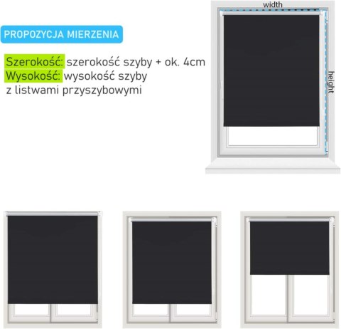 ROLETA ZACIEMNIAJĄCA 70x150 NAPINACZ CZARNA ZACZEPY ROLETA ZACIEMNIAJĄCA 70x150 NAPINACZ CZARNA ZACZEPY