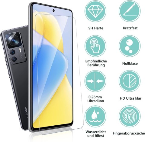 2xSZKŁO HARTOWANE XIAOMI 12T/12T PRO SZKŁO APARAT 2xSZKŁO HARTOWANE XIAOMI 12T/12T PRO SZKŁO APARAT