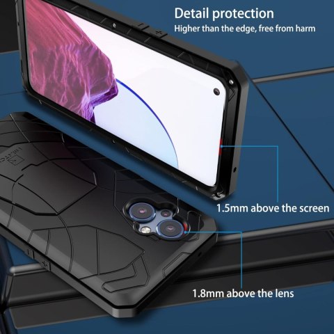 ETUI BUMPER CZARNY ONEPLUS NORD N20 5G METALOWY WZMOCNIONY ‎CPH2459
