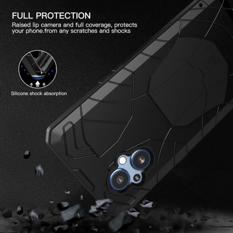 ETUI BUMPER CZARNY ONEPLUS NORD N20 5G METALOWY WZMOCNIONY ‎CPH2459