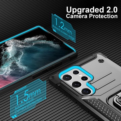 ETUI CZARNE PANCERNE SAMSUNG GALAXY S22 ULTRA WYTRZYMAŁE Z PODSTAWKĄ ETUI CZARNE PANCERNE SAMSUNG GALAXY S22 ULTRA WYTRZYMAŁE Z PODSTAWKĄ