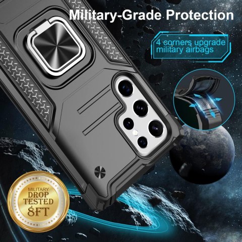 ETUI CZARNE PANCERNE SAMSUNG GALAXY S22 ULTRA WYTRZYMAŁE Z PODSTAWKĄ ETUI CZARNE PANCERNE SAMSUNG GALAXY S22 ULTRA WYTRZYMAŁE Z PODSTAWKĄ