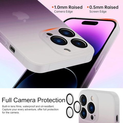 ETUI MATOWE APPLE IPHONE 13 PRO TWARDY BIAŁO FIOLETOWE OMBRE ETUI MATOWE APPLE IPHONE 13 PRO TWARDY BIAŁO FIOLETOWE OMBRE
