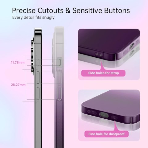 ETUI MATOWE APPLE IPHONE 13 PRO TWARDY BIAŁO FIOLETOWE OMBRE ETUI MATOWE APPLE IPHONE 13 PRO TWARDY BIAŁO FIOLETOWE OMBRE