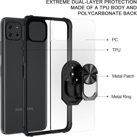 ETUI TRANSPARENTNE SAMSUNG GALAXY A22 5G CZARNA RAMKA +2x SZKŁO HARTOWANE ETUI TRANSPARENTNE SAMSUNG GALAXY A22 5G CZARNA RAMKA +2x SZKŁO HARTOWANE