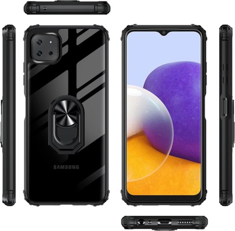 ETUI TRANSPARENTNE SAMSUNG GALAXY A22 5G CZARNA RAMKA +2x SZKŁO HARTOWANE ETUI TRANSPARENTNE SAMSUNG GALAXY A22 5G CZARNA RAMKA +2x SZKŁO HARTOWANE