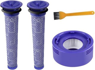 2x FILTR DO ODKURZACZA DYSON V6 V7 V8 WSTĘPNY +KOŃCOWY ZMYWALNY +SZCZOTKA