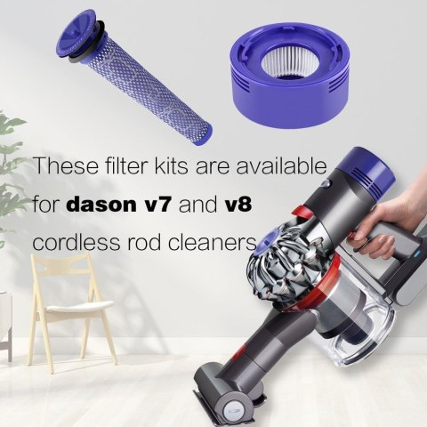 2x FILTR DO ODKURZACZA DYSON V6 V7 V8 WSTĘPNY +KOŃCOWY ZMYWALNY +SZCZOTKA 2x FILTR DO ODKURZACZA DYSON V6 V7 V8 WSTĘPNY +KOŃCOWY ZMYWALNY +SZCZOTKA