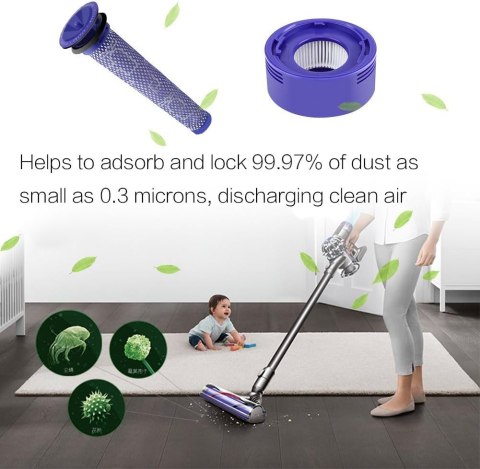 2x FILTR DO ODKURZACZA DYSON V6 V7 V8 WSTĘPNY +KOŃCOWY ZMYWALNY +SZCZOTKA 2x FILTR DO ODKURZACZA DYSON V6 V7 V8 WSTĘPNY +KOŃCOWY ZMYWALNY +SZCZOTKA