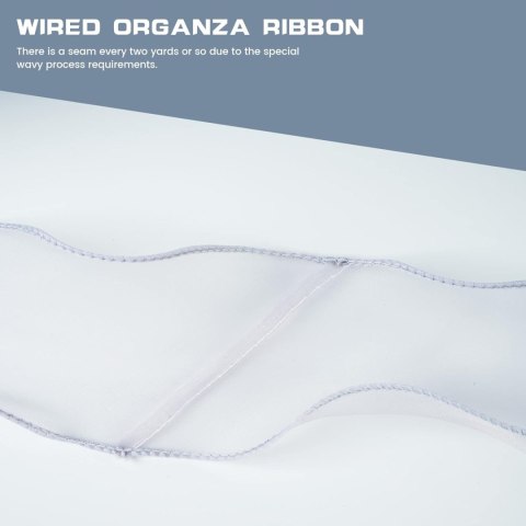 WSTĄŻKA SZYFONOWA ORGANZA GIRLANDA SZARA 6cm/10m WSTĄŻKA SZYFONOWA ORGANZA GIRLANDA SZARA 6cm/10m