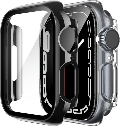 2X ETUI DO ZEGARKA APPLE WATCH 8/7 45MM CZARNE PRZEZROCZYSTE 2X ETUI DO ZEGARKA APPLE WATCH 8/7 45MM CZARNE PRZEZROCZYSTE
