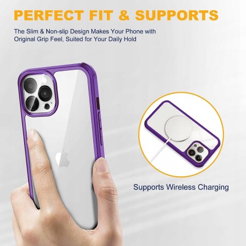 ETUI OCHRONNE APPLE IHPONE 14 PRO MAX PLASTIKOWE FIOLETOWE BUMPER ETUI OCHRONNE APPLE IHPONE 14 PRO MAX PLASTIKOWE FIOLETOWE BUMPER