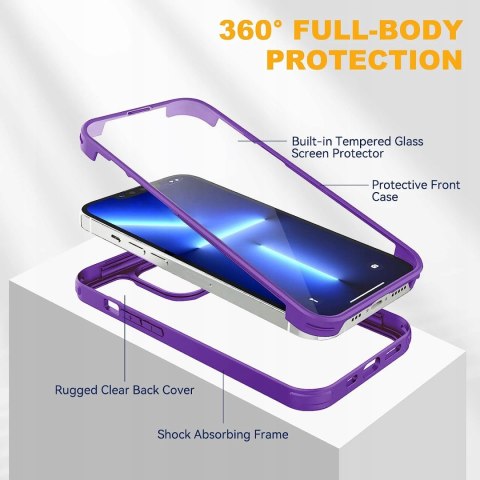 ETUI OCHRONNE APPLE IHPONE 14 PRO MAX PLASTIKOWE FIOLETOWE BUMPER ETUI OCHRONNE APPLE IHPONE 14 PRO MAX PLASTIKOWE FIOLETOWE BUMPER