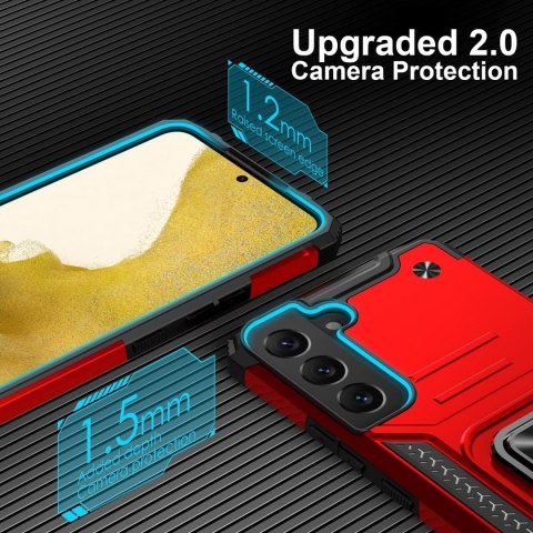 ETUI PANCERNE SAMSUNG GALAXY S22 + CASE CZERWONY WZMOCNIONY WYTRZYMAŁY ETUI PANCERNE SAMSUNG GALAXY S22 + CASE CZERWONY WZMOCNIONY WYTRZYMAŁY