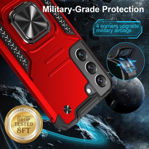 ETUI PANCERNE SAMSUNG GALAXY S22 + CASE CZERWONY WZMOCNIONY WYTRZYMAŁY ETUI PANCERNE SAMSUNG GALAXY S22 + CASE CZERWONY WZMOCNIONY WYTRZYMAŁY