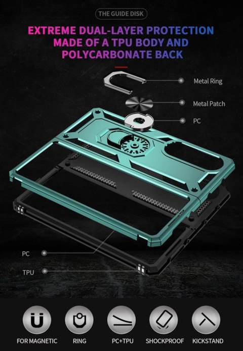 ETUI PANCERNE SAMSUNG GALAXY Z FOLD 4 ZIELONA RAMKA Z PIERŚCIENIEM ETUI PANCERNE SAMSUNG GALAXY Z FOLD 4 ZIELONA RAMKA Z PIERŚCIENIEM