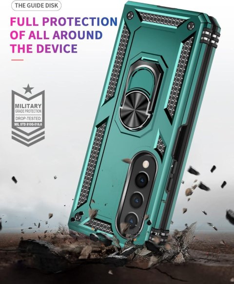 ETUI PANCERNE SAMSUNG GALAXY Z FOLD 4 ZIELONA RAMKA Z PIERŚCIENIEM ETUI PANCERNE SAMSUNG GALAXY Z FOLD 4 ZIELONA RAMKA Z PIERŚCIENIEM