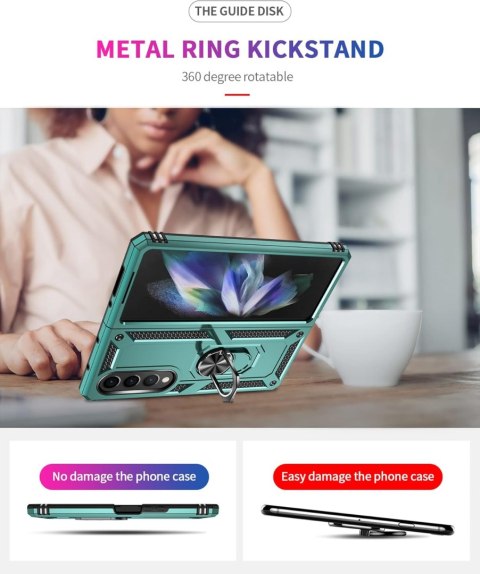 ETUI PANCERNE SAMSUNG GALAXY Z FOLD 4 ZIELONA RAMKA Z PIERŚCIENIEM ETUI PANCERNE SAMSUNG GALAXY Z FOLD 4 ZIELONA RAMKA Z PIERŚCIENIEM