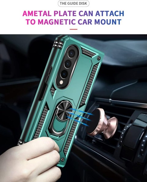 ETUI PANCERNE SAMSUNG GALAXY Z FOLD 4 ZIELONA RAMKA Z PIERŚCIENIEM ETUI PANCERNE SAMSUNG GALAXY Z FOLD 4 ZIELONA RAMKA Z PIERŚCIENIEM