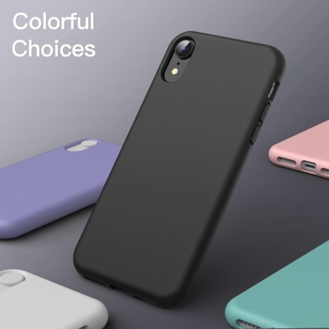 ETUI POKROWIEC DO IPHONE XR 6.1' CZARNE SILIKONOWE SOLIDNE PLECKI ETUI POKROWIEC DO IPHONE XR 6.1' CZARNE SILIKONOWE SOLIDNE PLECKI