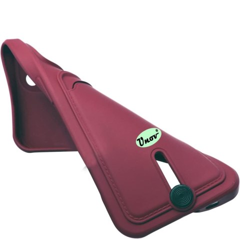 ETUI SILIKONOWE APPLE IPHONE 11 6.1" BORDOWE +MIEJSCE NA KARTY PORTFEL