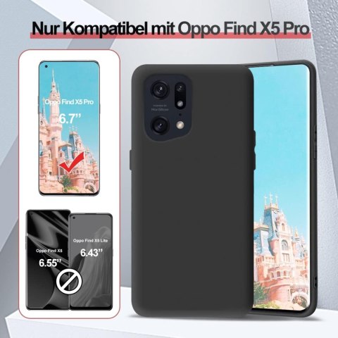 ETUI SILIKONOWE CZARNE OPPO FIND X5 PRO