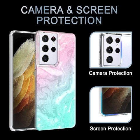 ETUI SILIKONOWE SAMSUNG GALAXY S21 ULTRA 5G RÓŻOWY NIEBIESKI MARMUR SM-G998 ETUI SILIKONOWE SAMSUNG GALAXY S21 ULTRA 5G RÓŻOWY NIEBIESKI MARMUR SM-G998
