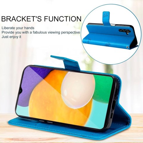 ETUI Z KLAPKĄ NIEBIESKIE SAMSUNG GALAXY A13 5G +2x SZKŁO HARTOWANE SM-A136U