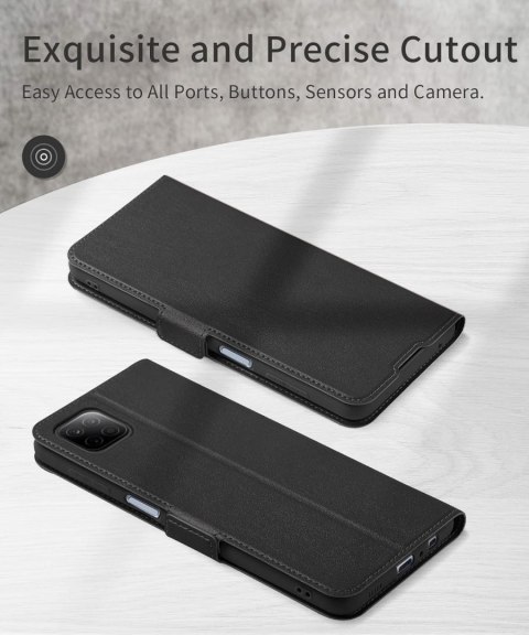 ETUI Z KLAPKĄ SAMSUNG GALAXY A22 5G 6.60" CASE CZARNY Z EKOSKÓRY ELEGANCKI ETUI Z KLAPKĄ SAMSUNG GALAXY A22 5G 6.60" CASE CZARNY Z EKOSKÓRY ELEGANCKI
