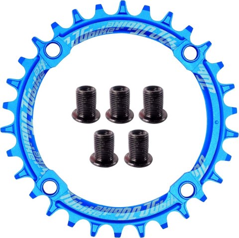 ZĘBATKA PRZEDNIA ROWEROWA NIEBIESKA 104mm 34T JGbike ZĘBATKA PRZEDNIA ROWEROWA NIEBIESKA 104mm 34T JGbike