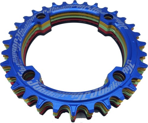 ZĘBATKA PRZEDNIA ROWEROWA NIEBIESKA 104mm 38T MTB ZĘBATKA PRZEDNIA ROWEROWA NIEBIESKA 104mm 38T MTB