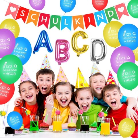 1 DZIEŃ SZKOŁY DEKORACJA ABCD NIEMIECKIE NAPISY 1 DZIEŃ SZKOŁY DEKORACJA ABCD NIEMIECKIE NAPISY