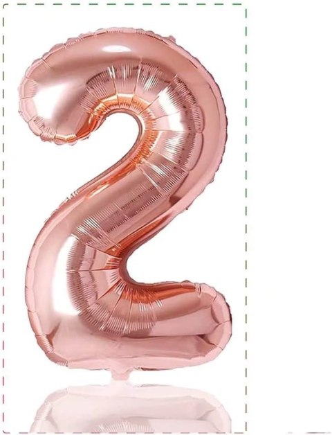 DEKORACJE BALON CYFRA 2 RÓŻOWA 40 CM DEKORACJE BALON CYFRA 2 RÓŻOWA 40 CM