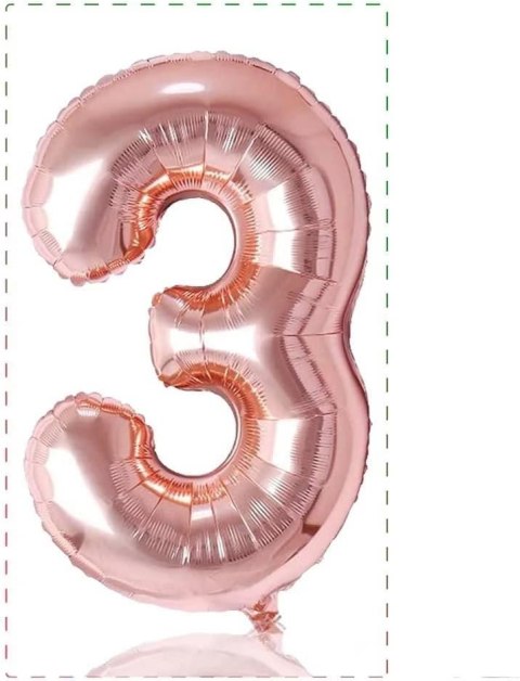 DEKORACJE BALON CYFRA 3 RÓŻOWA 40 CM DEKORACJE BALON CYFRA 3 RÓŻOWA 40 CM