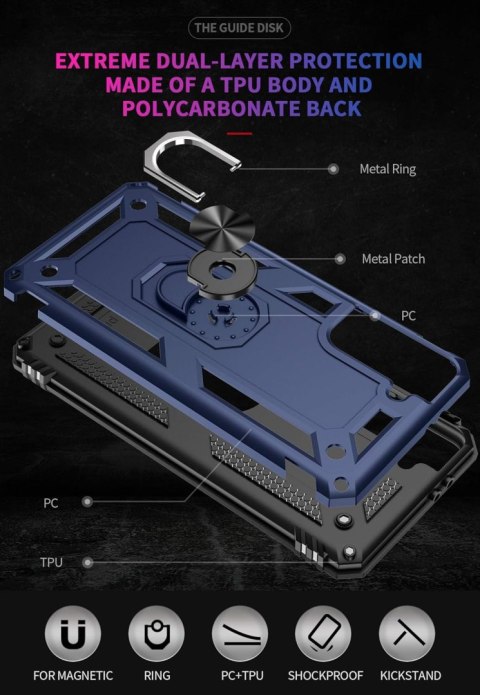 ETUI SAMSUNG GALAXY S21+ 5G GRANATOWE Z PODSTAWKĄ MOCNE SM-G996 ETUI SAMSUNG GALAXY S21+ 5G GRANATOWE Z PODSTAWKĄ MOCNE SM-G996